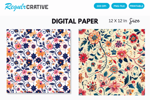 Download Watercolor Boho Floral Seamless Pattern - Seamless pattern Collection