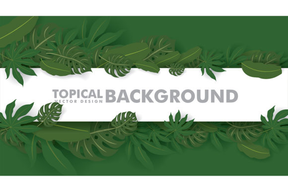 Download Frame Made of Fresh Green Tropical Leave - Fresh green Collection