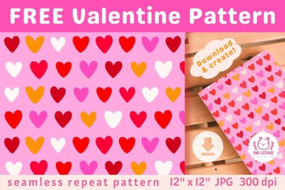 Download FREE Pink Valentine Seamless Pattern - Seamless pattern Collection