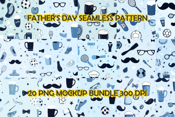 Download Father's Day Seamless Pattern Background Bundle - Seamless pattern Collection