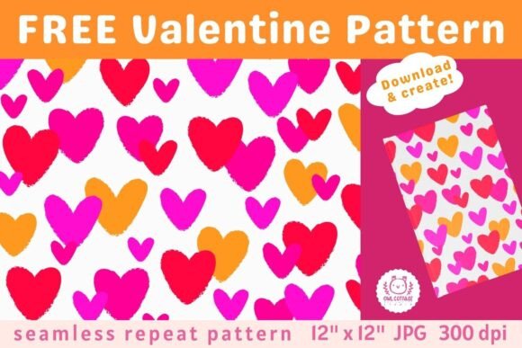 Download FREE Valentine Hearts Seamless Pattern - Seamless pattern Collection