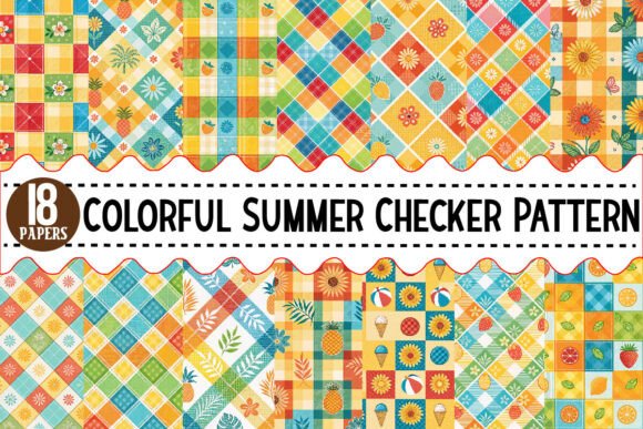 Download Colorful Summer Checker Seamless Pattern - Seamless pattern Collection