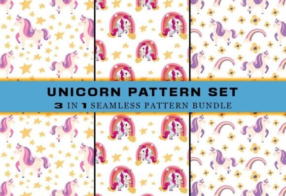 Download Unicorn Seamless Pattern Digital Papers - Seamless pattern Collection