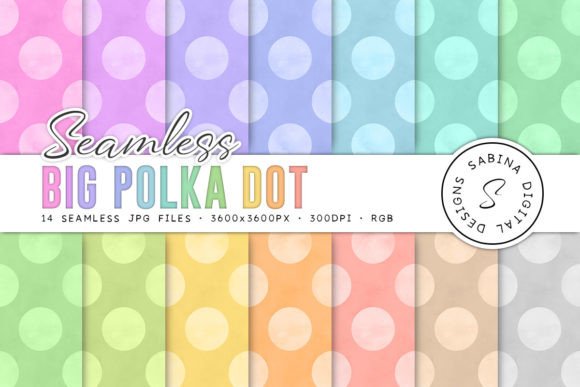 Download Big Polka Dot Seamless Patterns - Seamless pattern Collection