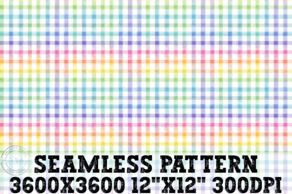 Download Rainbow Gingham Seamless Pattern - Seamless pattern Collection