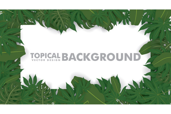 Download Frame Made of Fresh Green Tropical Leave - Fresh green Collection