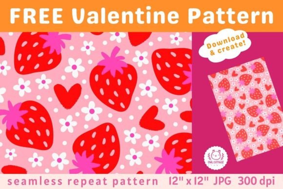 Download FREE Pink Strawberry Seamless Pattern - Seamless pattern Collection