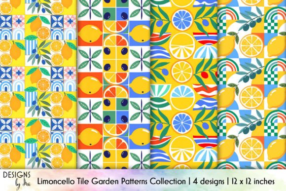 Download Limoncello Tile Seamless Patterns Pack - Seamless pattern Collection