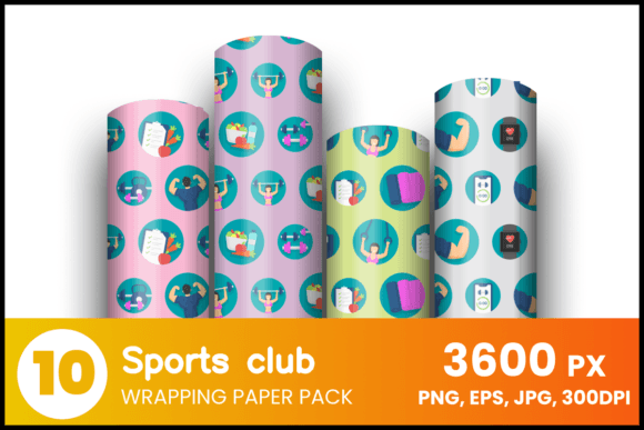 Download Sports Club Wrapping Paper - Premium Resources