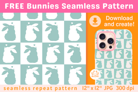 Download FREE Easter Bunnies Seamless Pattern - Seamless pattern Collection