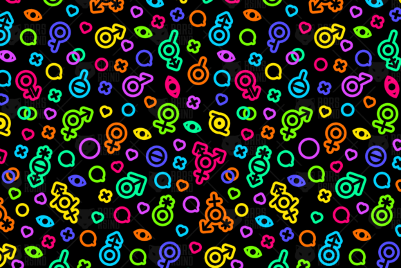 Download Neon Gender Seamless Pattern - Seamless pattern Collection