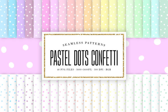 Download Pastel Dots Confetti Seamless Patterns - Seamless pattern Collection