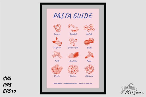 Download Hand Drawn Italian Pasta Guide Poster - Poster Collection