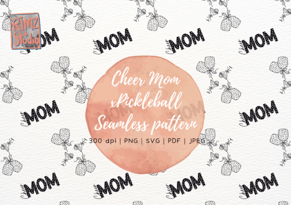 Download Cheer Mom X Pickleball Seamless Pattern - Seamless pattern Collection