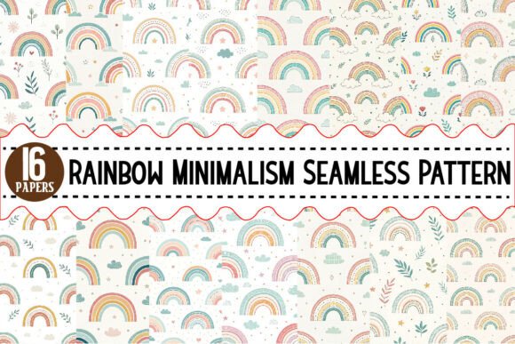 Download Rainbow Minimalism Seamless Pattern - Seamless pattern Collection