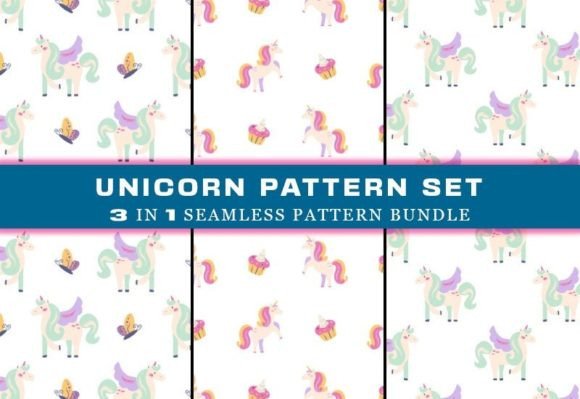 Download Unicorn Seamless Pattern Digital Papers - Seamless pattern Collection