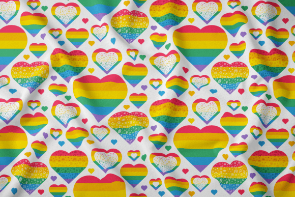 Download Pride Hearts Seamless Pattern - Seamless pattern Collection