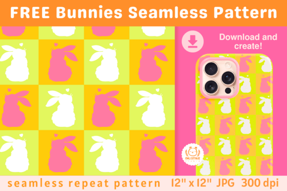Download FREE Easter Bunnies Seamless Pattern - Seamless pattern Collection