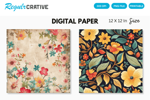 Download Watercolor Boho Floral Seamless Pattern - Seamless pattern Collection