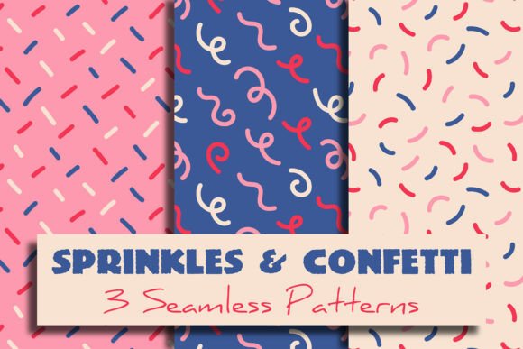 Download Sprinkles &amp; Confetti Seamless Patterns - Seamless pattern Collection